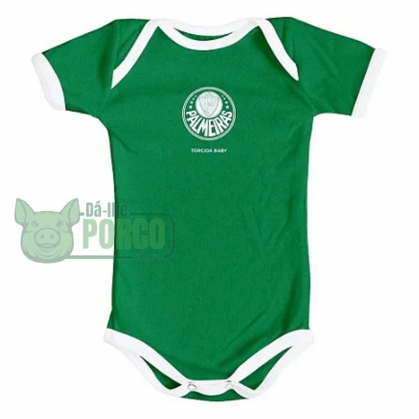 Body Bebê Palmeiras Curto Oficial