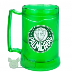 Jogo com 2 Canecas Gel Isolante Térmico 400ml - Palmeiras
