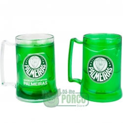 Jogo com 2 Canecas Gel Isolante Térmico 400ml - Palmeiras