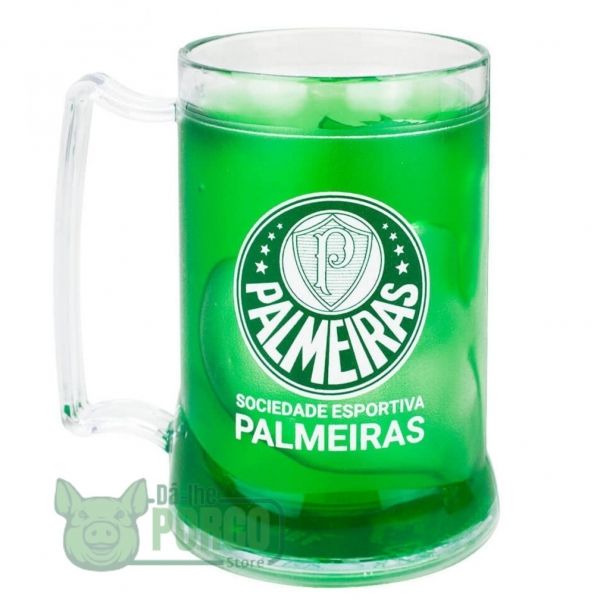 Jogo com 2 Canecas Gel Isolante Térmico 400ml - Palmeiras
