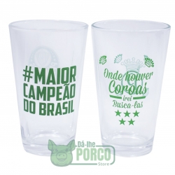 Jogo 2 Copos De Vidro 475ml Palmeiras