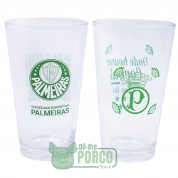 Jogo 2 Copos De Vidro 475ml Palmeiras