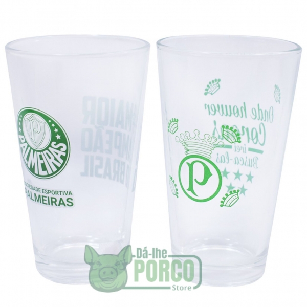 Jogo 2 Copos De Vidro 475ml Palmeiras