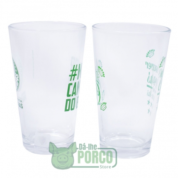 Jogo 2 Copos De Vidro 475ml Palmeiras