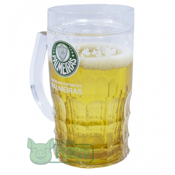 Caneca Cerveja Gel 600ml Palmeiras