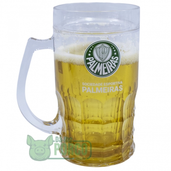 Caneca Cerveja Gel 600ml Palmeiras