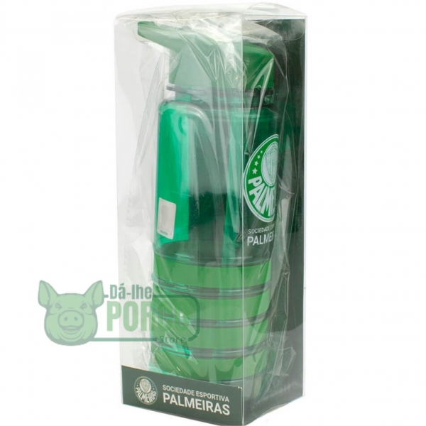Garrafa de Plástico com Canudo Retrátil 700ml - Palmeiras