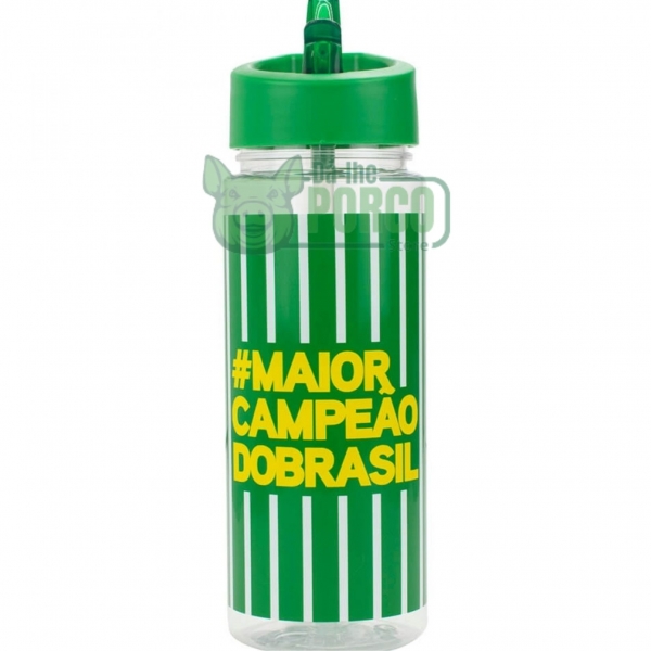 Garrafa Plástica 450ml Com Mochila Tipo saco Palmeiras
