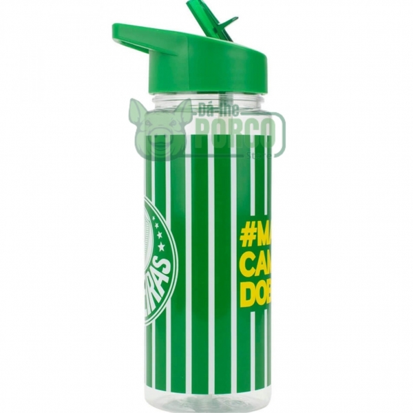 Garrafa Plástica 450ml Com Mochila Tipo saco Palmeiras