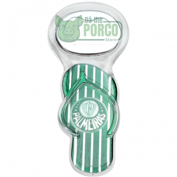 Caneca Vidro 310ml Com Abridor - Palmeiras