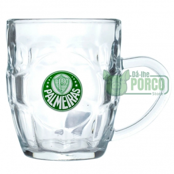 Caneca Vidro Brasão 310ml Palmeiras