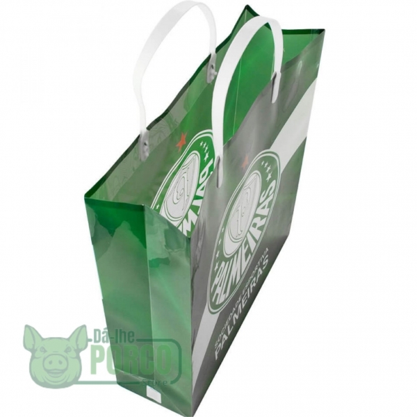 Sacola De Presente Bandeira 33x9x27cm Palmeiras