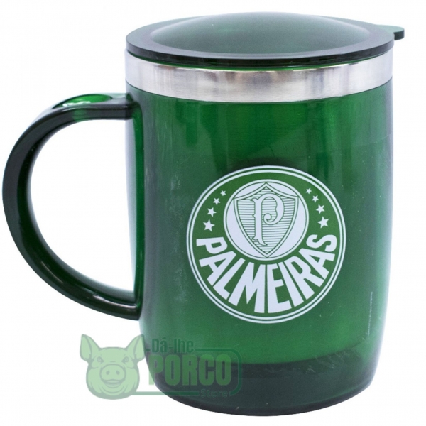 Caneca Térmica Avanti Palestra Com Tampa 450ml Palmeiras