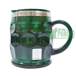 Caneca Térmica Verde Com Tampa 500ml (Escudo Adesivo) - Palmeiras