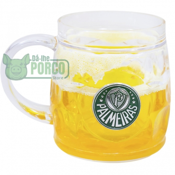 Caneca Cerveja Gel Base Grossa 400ml Palmeiras