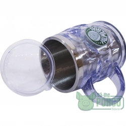 Caneca Térmica Incolor Com Tampa 500ml (Escudo Adesivo) - Palmeiras
