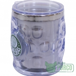 Caneca Térmica Incolor Com Tampa 500ml (Escudo Adesivo) - Palmeiras