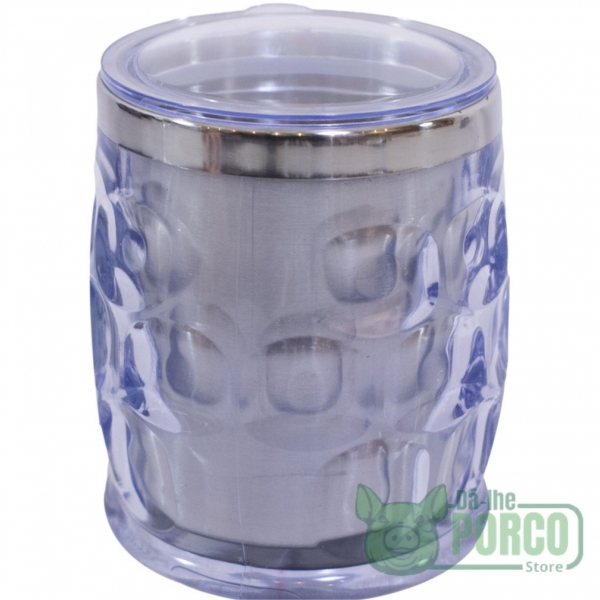 Caneca Térmica Incolor Com Tampa 500ml (Escudo Adesivo) - Palmeiras