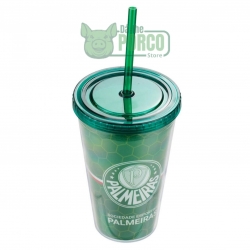 Copo Canudo 450ml - Palmeiras