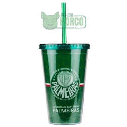 Copo Canudo 450ml - Palmeiras