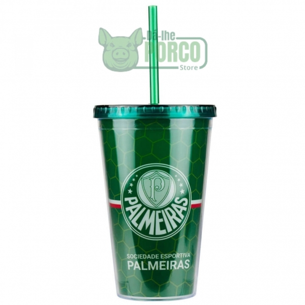 Copo Canudo 450ml - Palmeiras