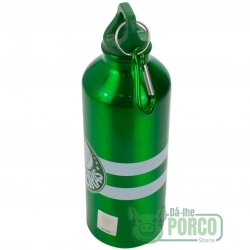 Garrafa Alumínio Com Prendedor 500ml Palmeiras