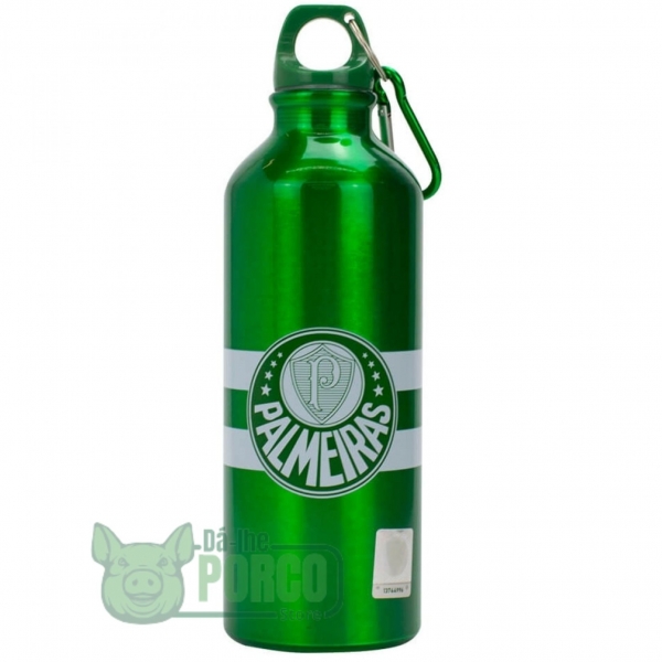 Garrafa Alumínio Com Prendedor 500ml Palmeiras