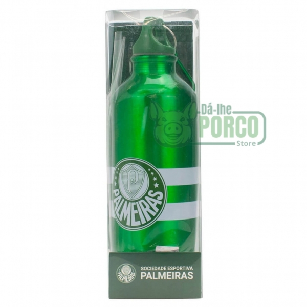 Garrafa Alumínio Com Prendedor 500ml Palmeiras