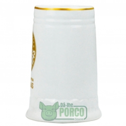 Caneca Branca Porcelana 500ml - Palmeiras