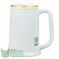 Caneca Branca Porcelana 500ml - Palmeiras