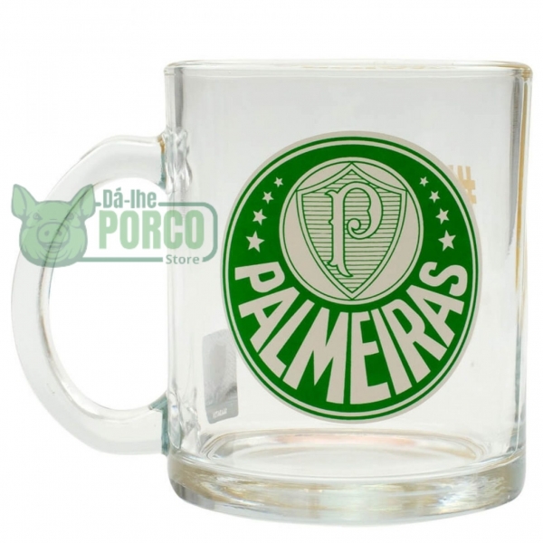 Caneca De Vidro Com Abridor De Garrafas 350ml - Palmeiras