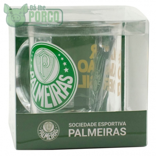 Caneca De Vidro Com Abridor De Garrafas 350ml - Palmeiras
