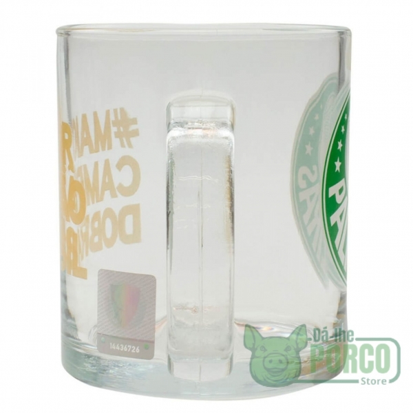 Caneca De Vidro Com Abridor De Garrafas 350ml - Palmeiras