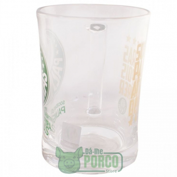 Caneca De Vidro Gigante 660ml Sou Palmeiras 660ml 