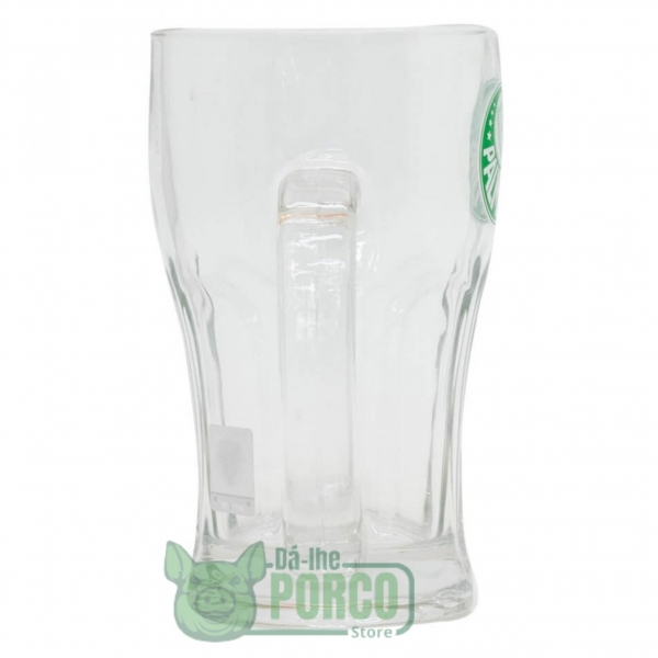 Caneca Vidro Com Abridor Garrafas 450ml Palmeiras