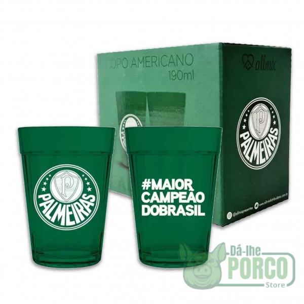 Copo Americano Prime 190 ml (2 Unidades) Palmeiras
