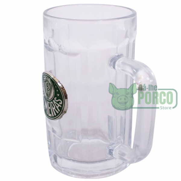 Caneca De Vidro Brasão 400ml Palmeiras
