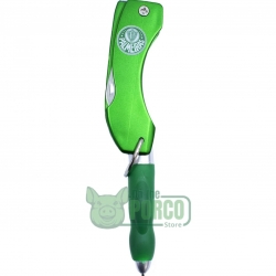 Caneca de Vidro com Brasão Metal 400ml - Palmeiras