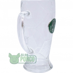 Caneca Vidro Bola Futebol 630ml Palmeiras