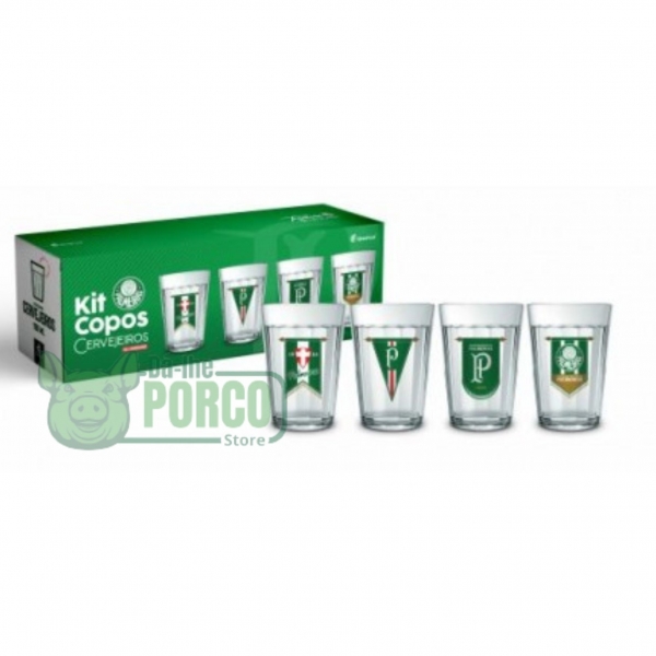 Jogo de Copo Americano 190ml com 4 Unidades Palmeiras