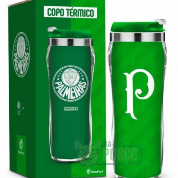 Copo Plástico Inox New 350 ml Palmeiras