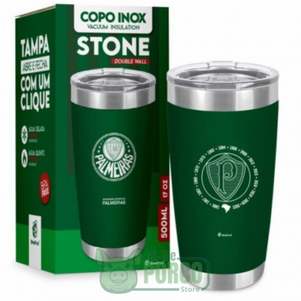 Copo Térmico Stone 500 ml Palmeiras