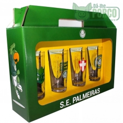 Jogo de Copo Cylinder Com 4 Unidades 300 ml Palmeiras