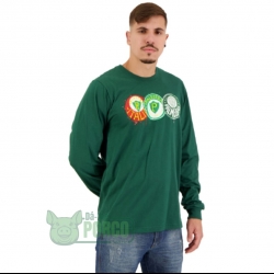 Camisa Manga Longa Evolução dos Escudos Masculina Palmeiras