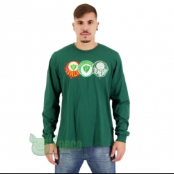 Camisa Manga Longa Evolução dos Escudos Masculina Palmeiras