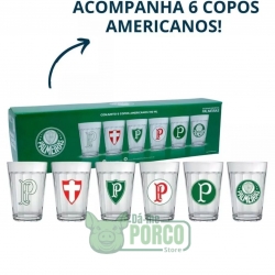 Jogo de Copo Americano 190ml Com 6 Unidades Palmeiras