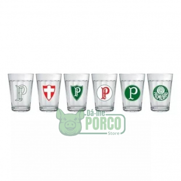 Jogo de Copo Americano 190ml Com 6 Unidades Palmeiras