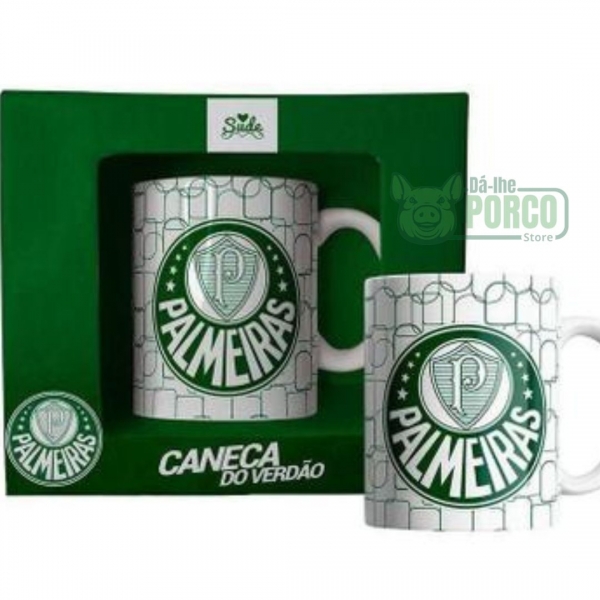 Caneca  Sude Branca 330ml Palmeiras Maior Campeão Do Brasil