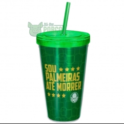 Copo Canudo 550 ml Sou Palmeiras Até Morrer