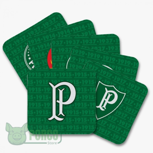 Porta Copos Mix 1 Palmeiras (6 Peças)